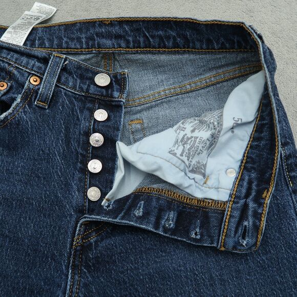 Levi's 501 Jeans Women's Size 26 Blue Mid-Rise Straight Denim 29" Inseam - Picture 3 of 16